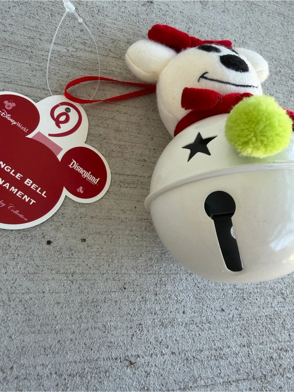 Disney Parks Minnie Mouse Jingle Bell Ornament Christmas Holiday Collection New